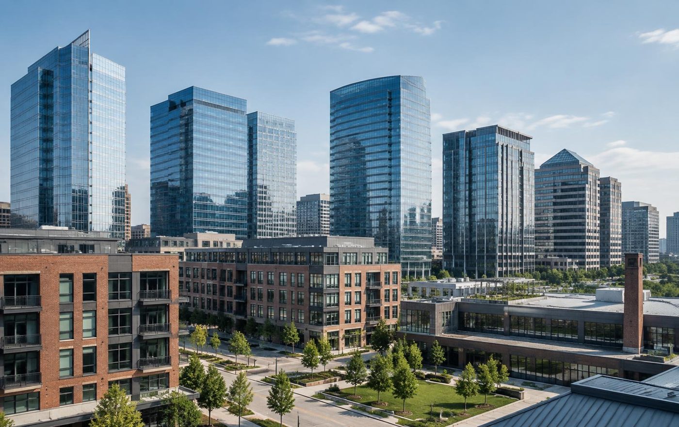 Commercial buildings in the Northern Virginia and Washington DC metro